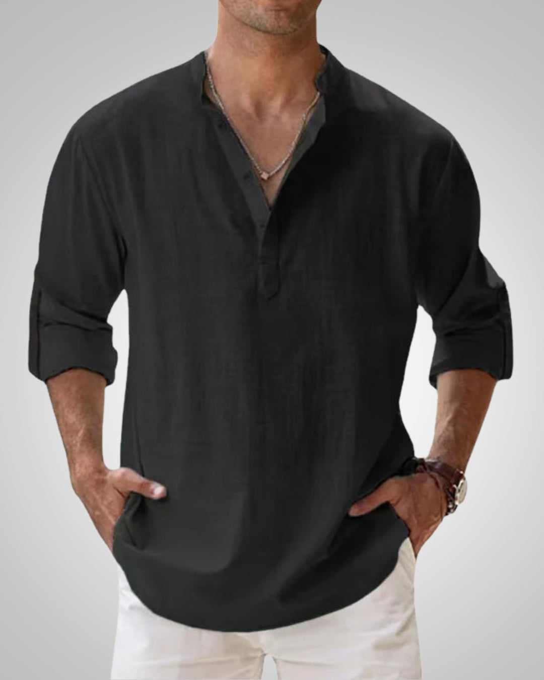 Kevin | Men's Lightweight Casual Henley Shirt