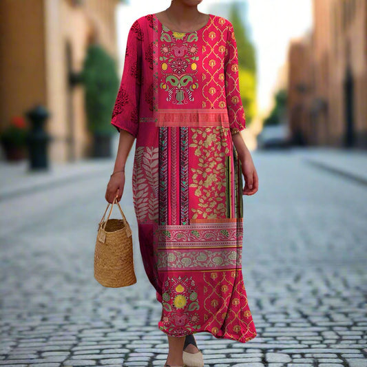 Feile | Women's Printed Relaxed Fit Maxi Dress