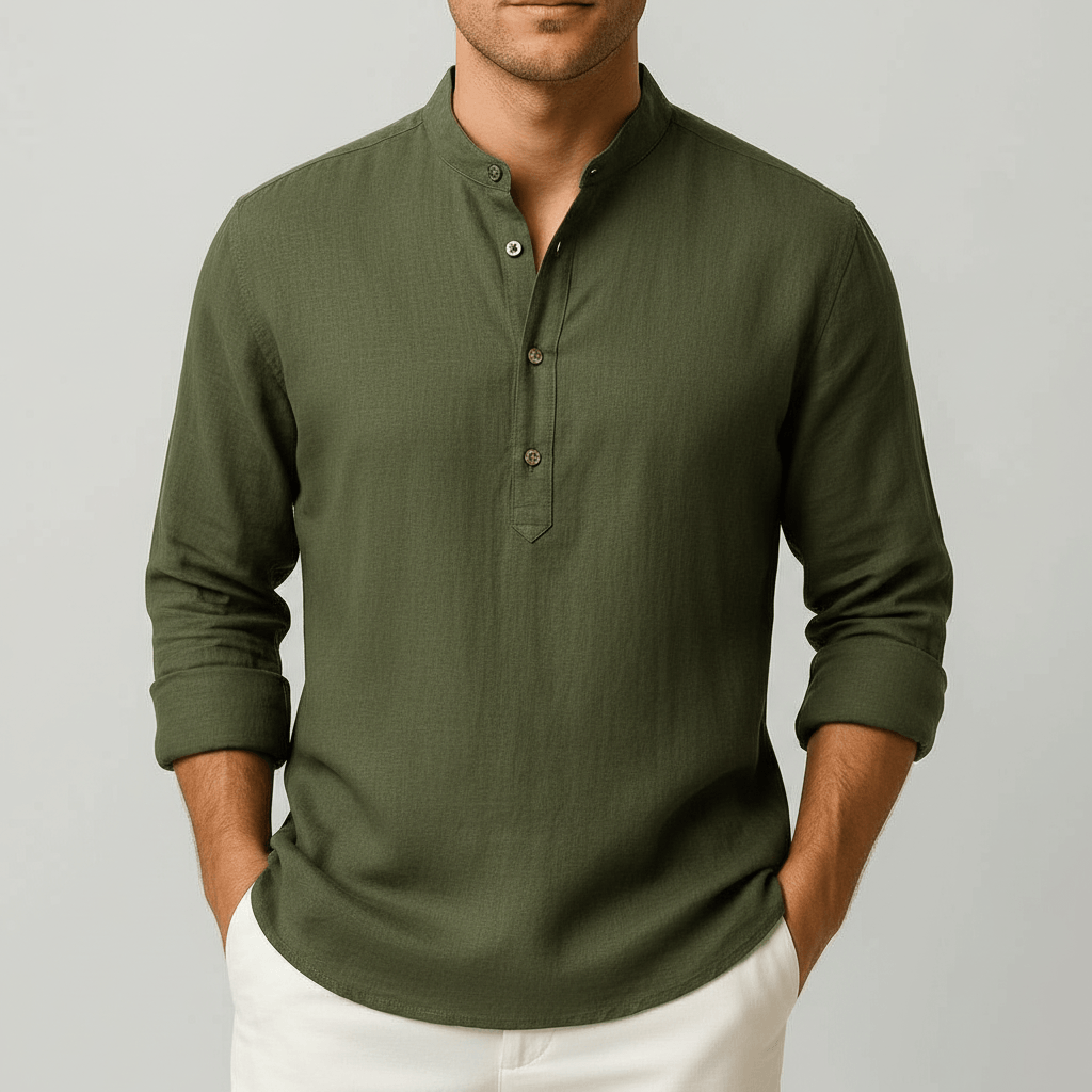 Malachy | Men's Relaxed Summer Henley Shirt