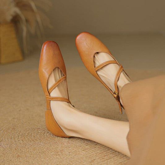 Ide | Women's Classic Leather Closed-Toe Flats