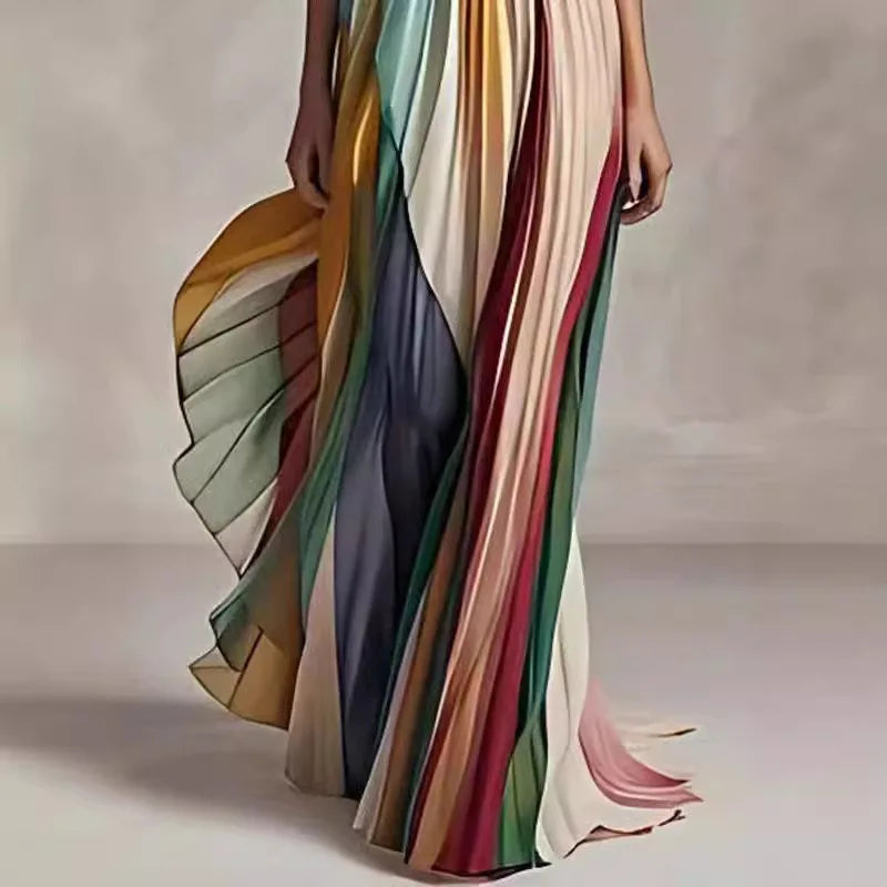Nia | Women's Strapless Printed Maxi Dress