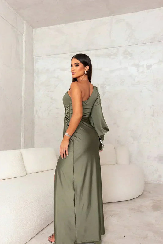 Bronagh | Women's Asymmetric One Shoulder Maxi Dress