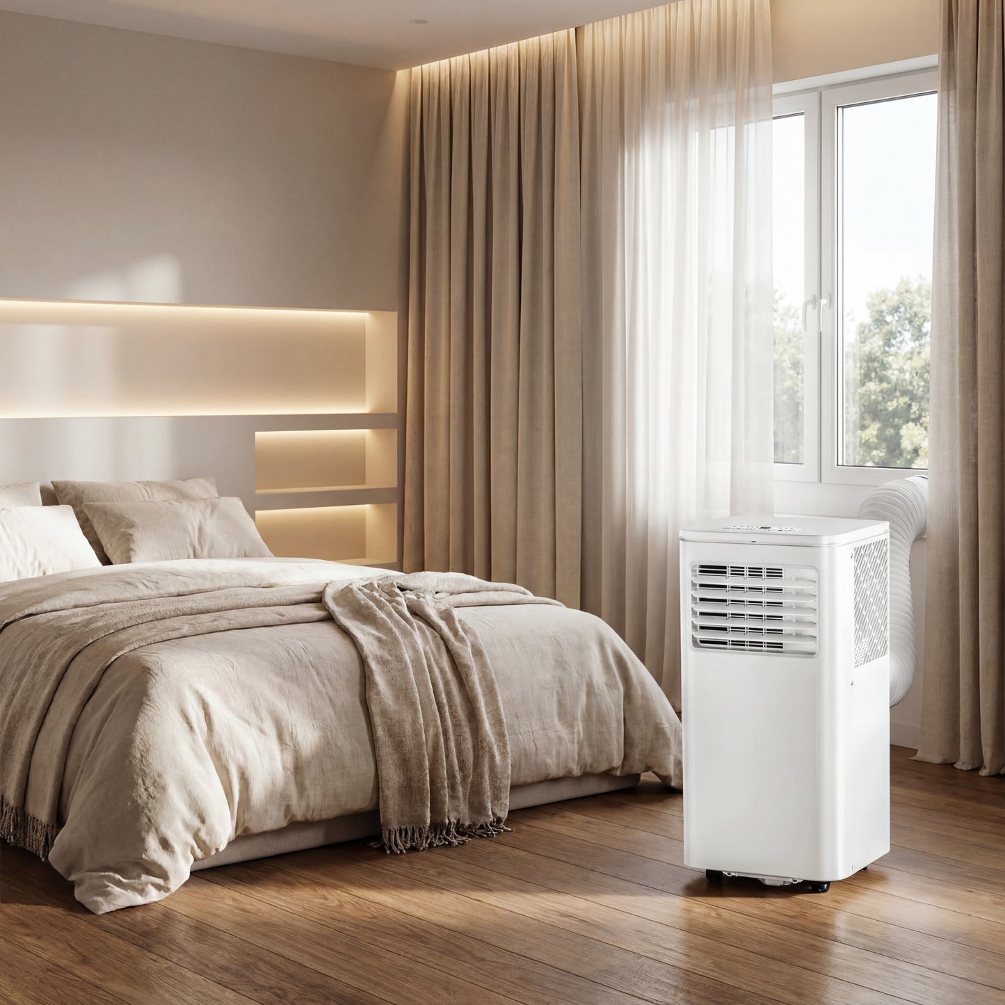 Ac Portable Air Conditioner With Wheels | Remote Control & Timer