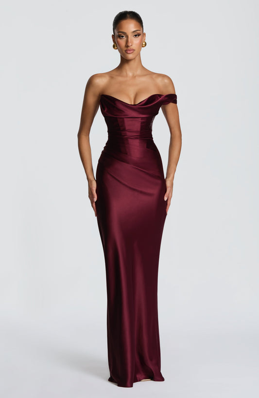 Brianna | Women's Evening One Shoulder Satin Dress