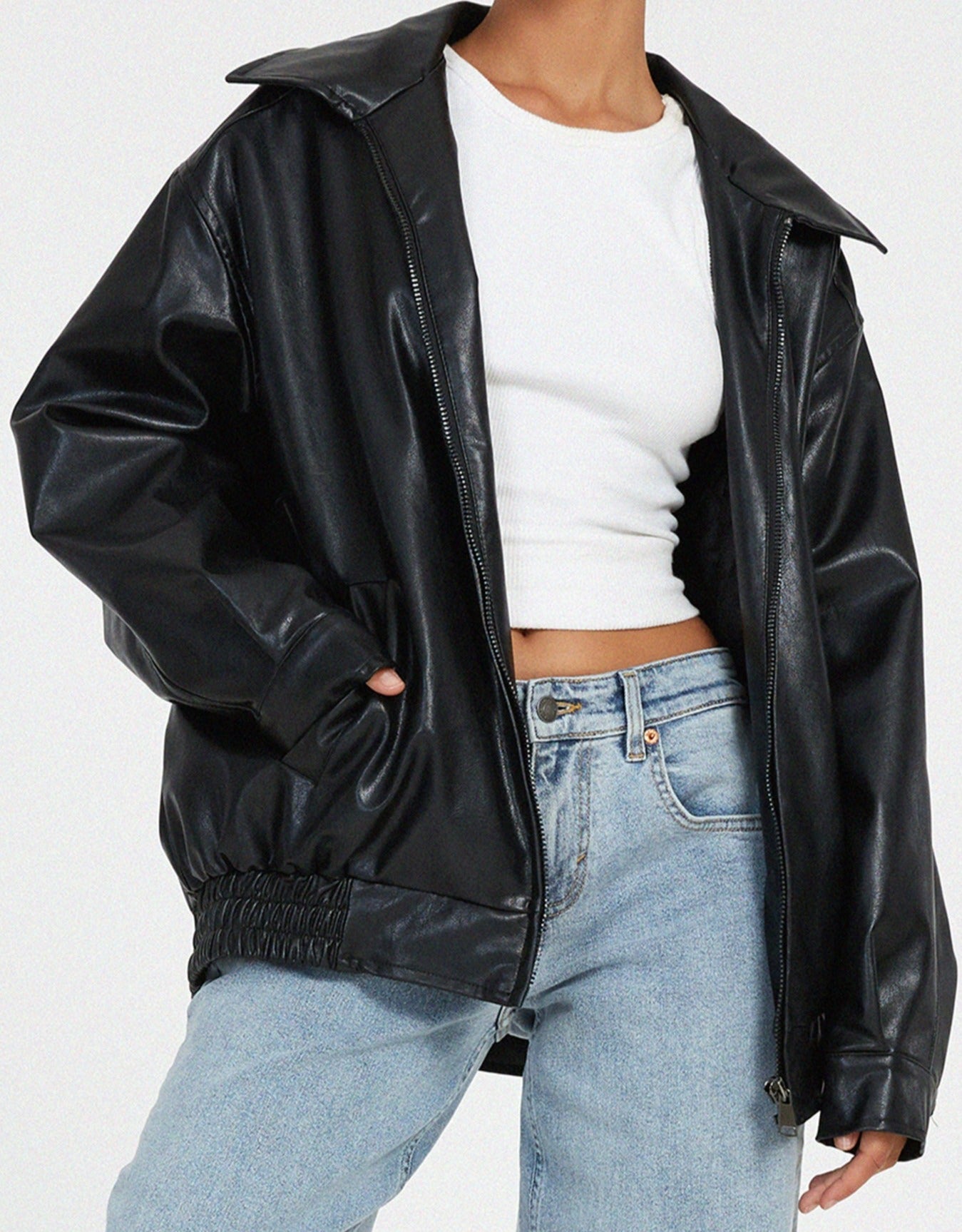 Grainne | Women's Vintage Oversized Leather Jacket