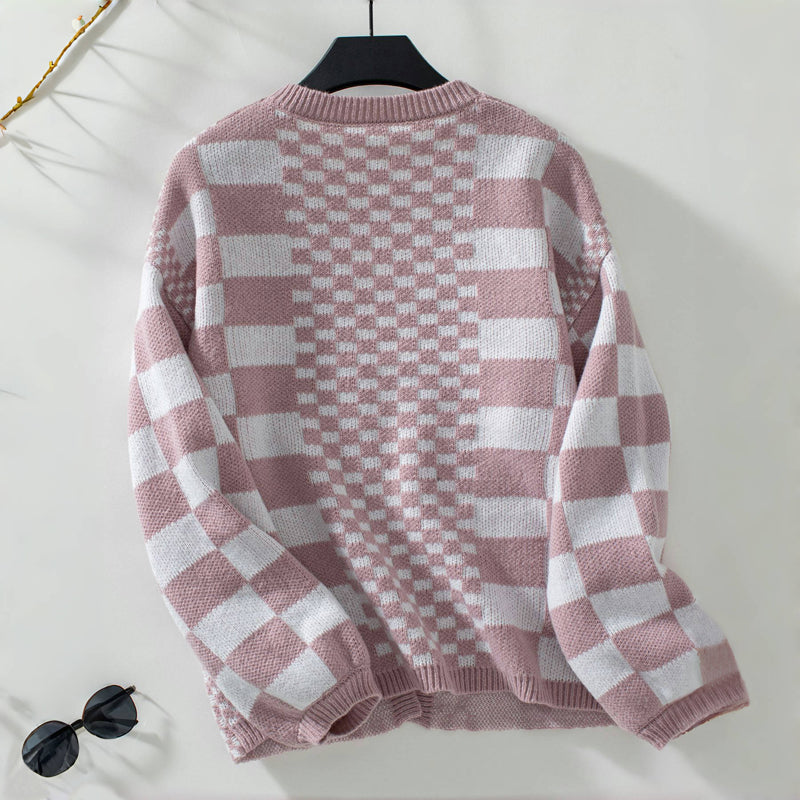 Cosette | Women’s Comfort Checkered Open Front Cardigan