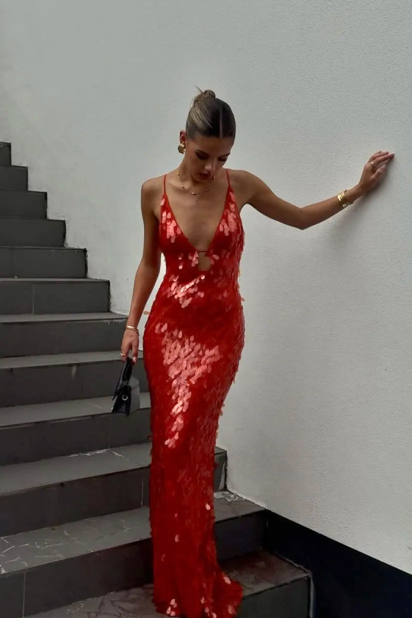 Tinley | Women’s Elegant Sequin Maxi Dress