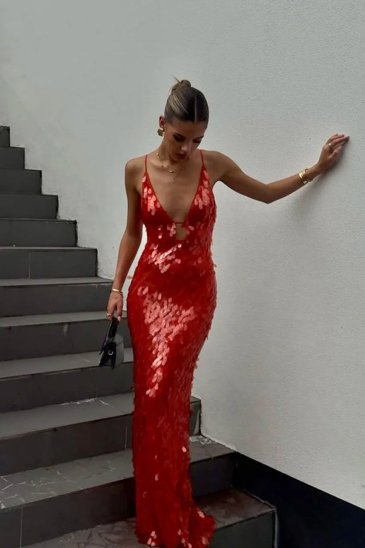 Tinley | Women’s Elegant Sequin Maxi Dress