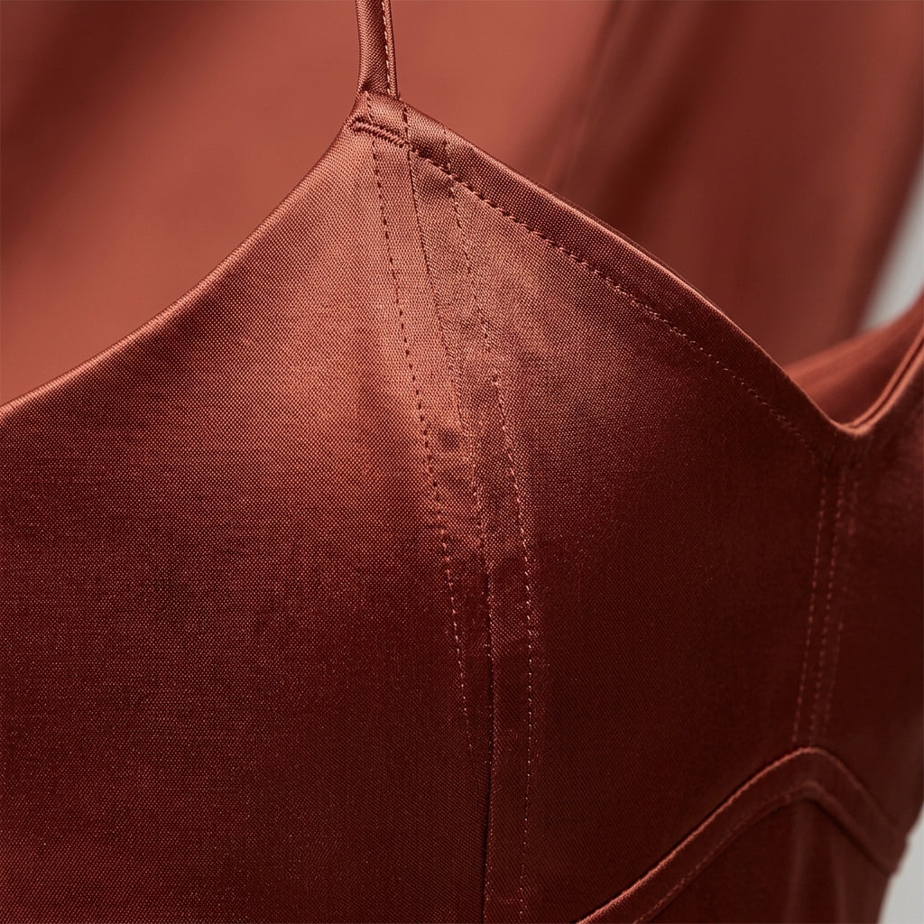 Novalee | Women’s Satin Evening Dress with Spaghetti Straps