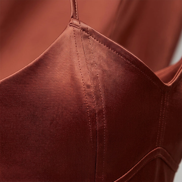 Novalee | Women’s Satin Evening Dress with Spaghetti Straps
