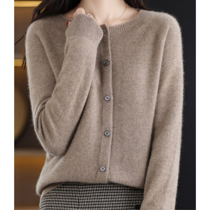 Jazlyn | Women’s Round Neck Button Closure Cardigan