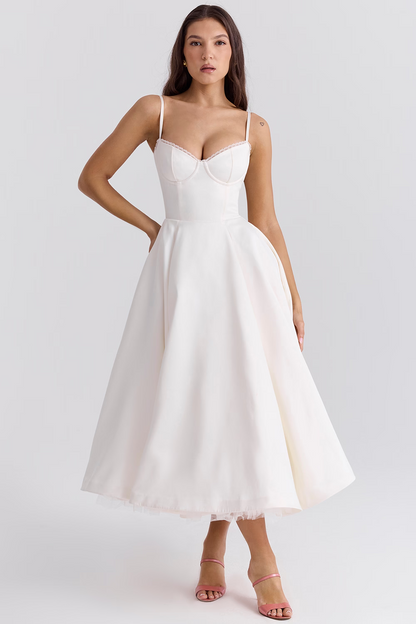 Marleen | Women’s Sophisticated Spaghettistrap Wedding Guest Dress