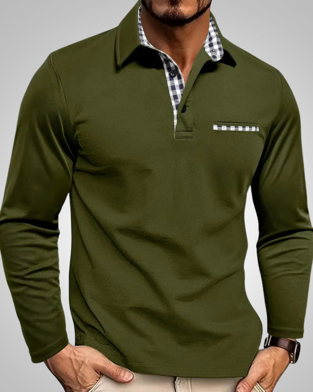 Diarmuid | Men's Casual Longsleeved Polo Shirt