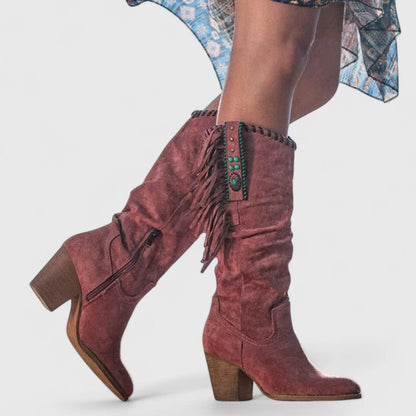 Giovanna | Women’s Fringe Knee High Cowboy Boots