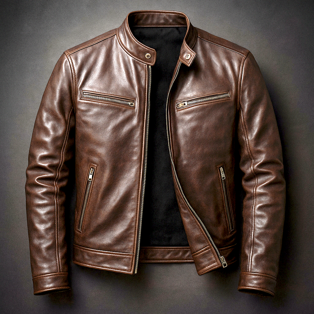 Fionn | Men's Vintage Leather Biket Jacket