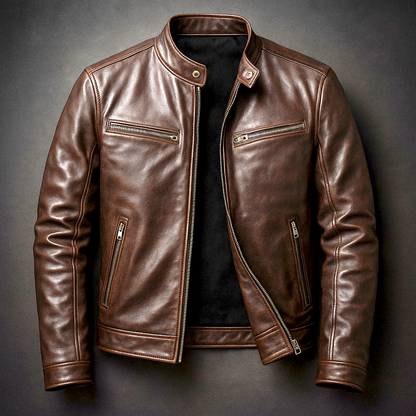 Fionn | Men's Vintage Leather Biket Jacket