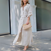 Leah | Women's Elegant Button Maxi Dress