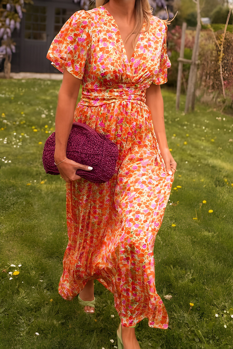 Xyla | Women's Floral Maxi Muslin Dress