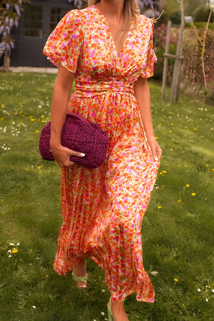 Xyla | Women's Floral Maxi Muslin Dress