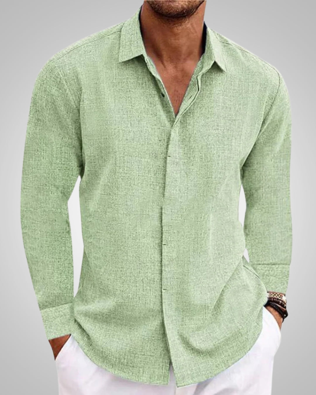 Hugh | Men's Summer Relaxed Fit Longsleeve Shirt