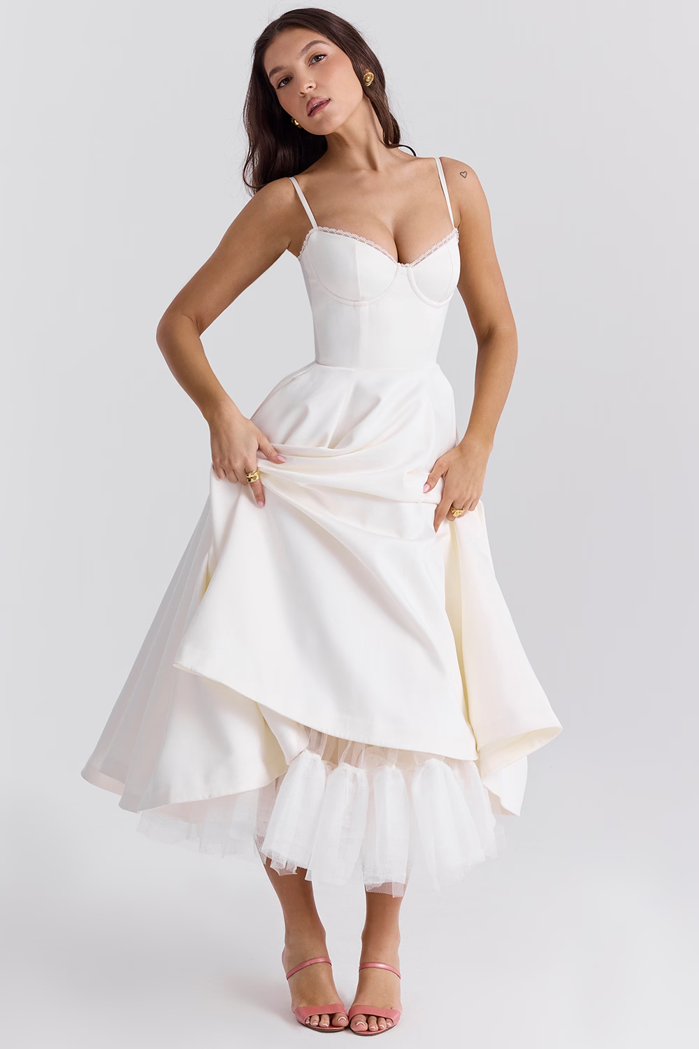 Marleen | Women’s Sophisticated Spaghettistrap Wedding Guest Dress