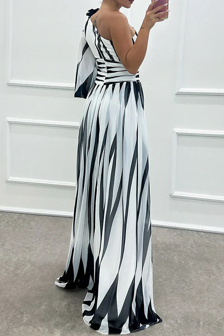 Ainsley | Women’s One-Shoulder Side Slit Dress