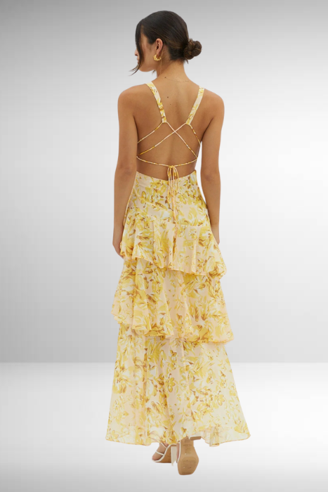 Milena | Women’s Elegant Summer V-Neck Maxi Dress