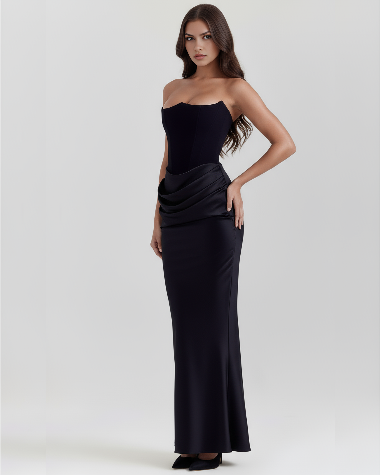 Mia | Women's Evening Satin Corset Dress