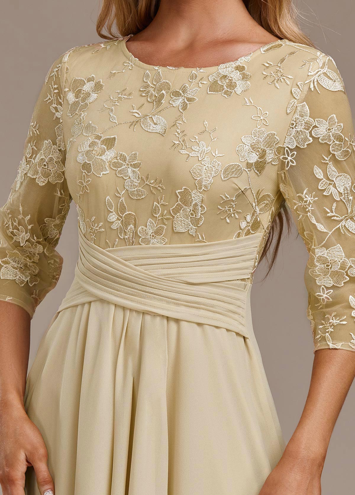 Issa | Women's Summer Embroidered Chiffon Midi Dress