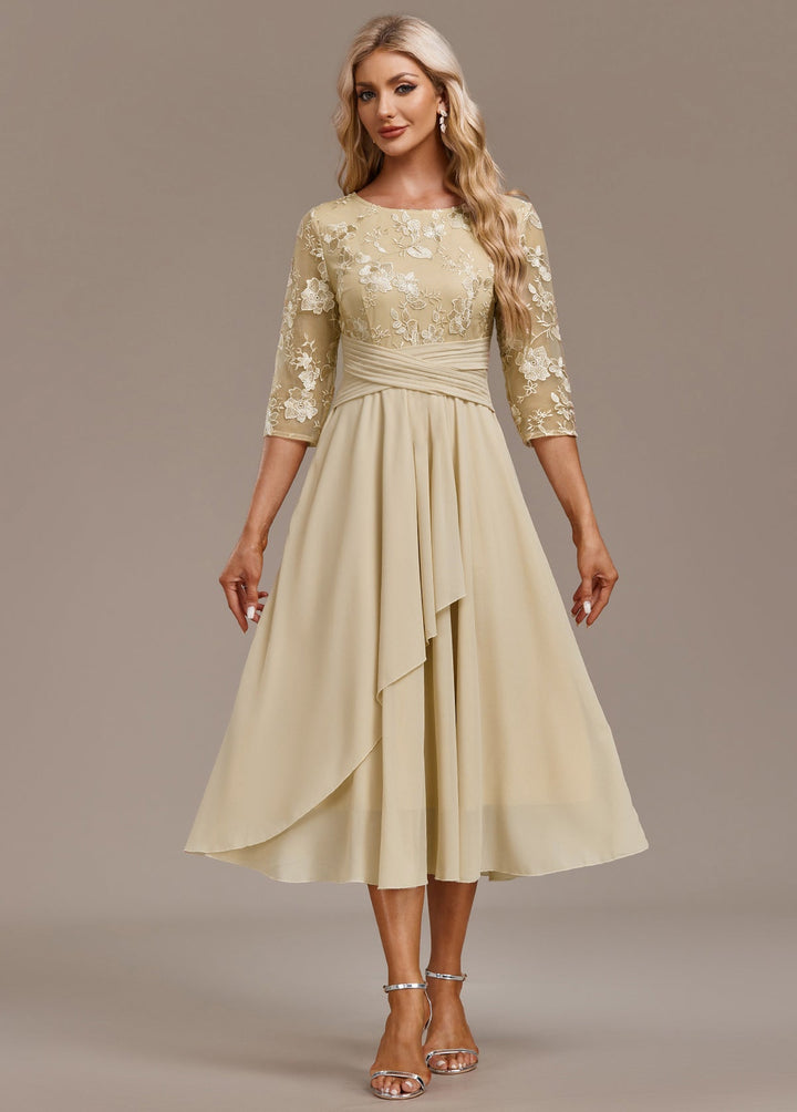Issa | Women's Summer Embroidered Chiffon Midi Dress