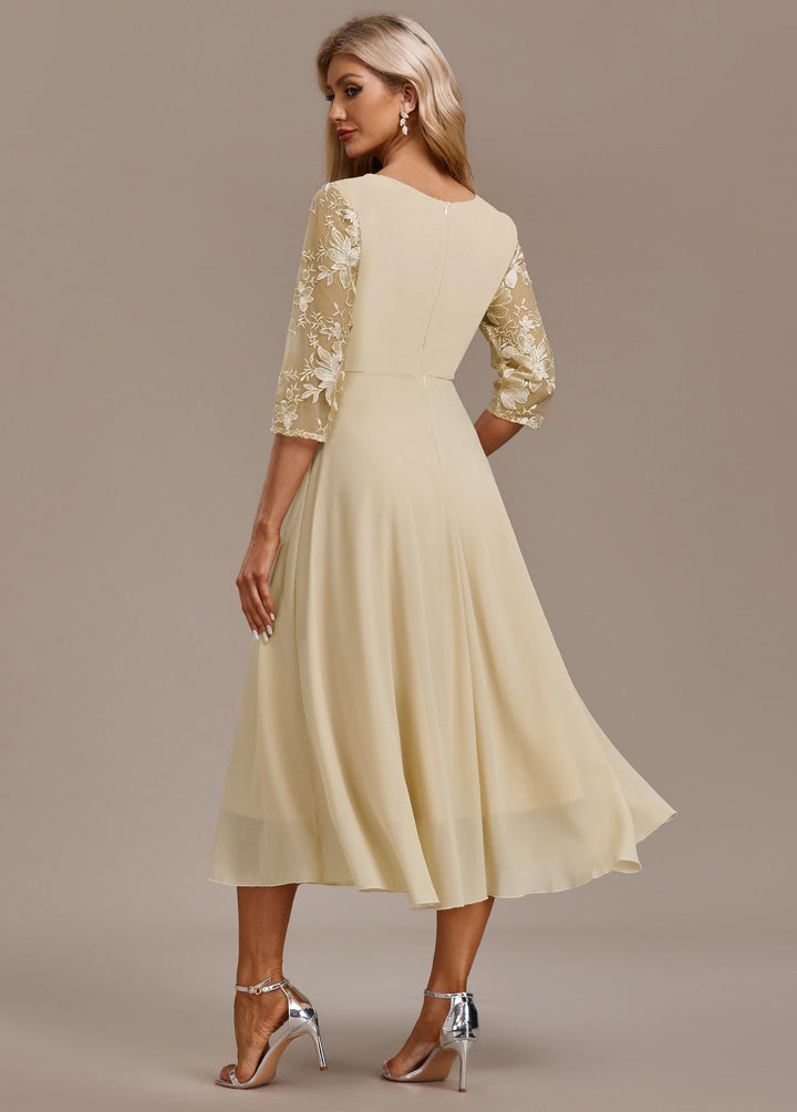 Issa | Women's Summer Embroidered Chiffon Midi Dress