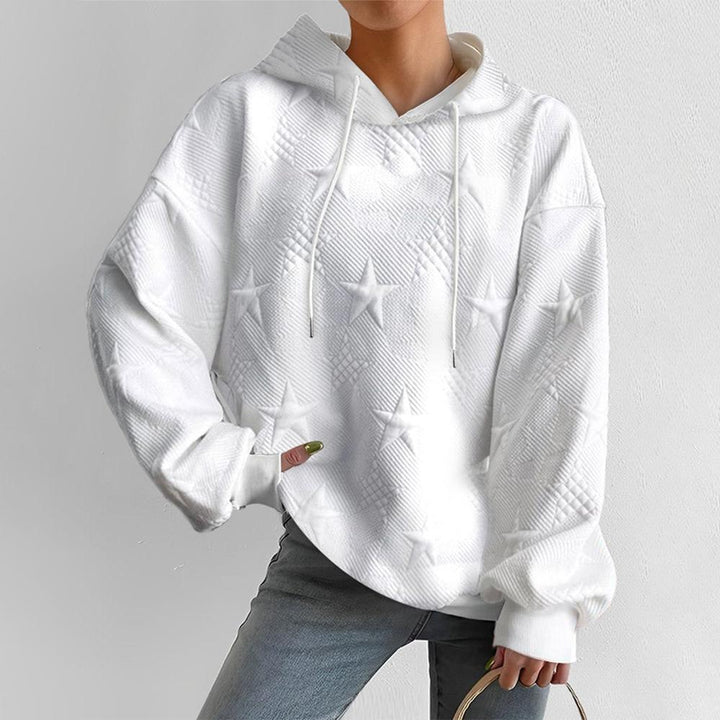 Ellarie | Women’s Star Pattern Textured Hoodie