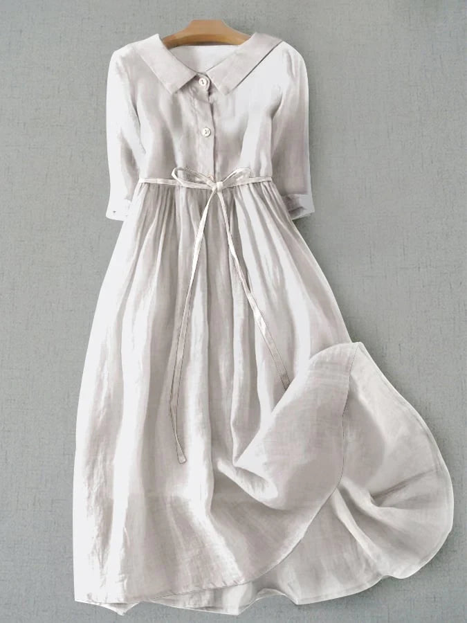 Nayeli | Women’s Summer Linen Midi Dress
