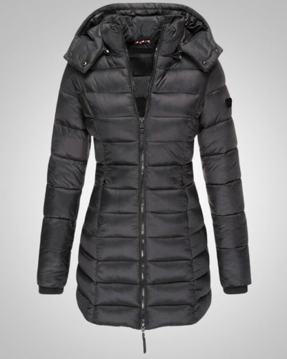 Freya | Women's Long Hooded Down Winter Jacket