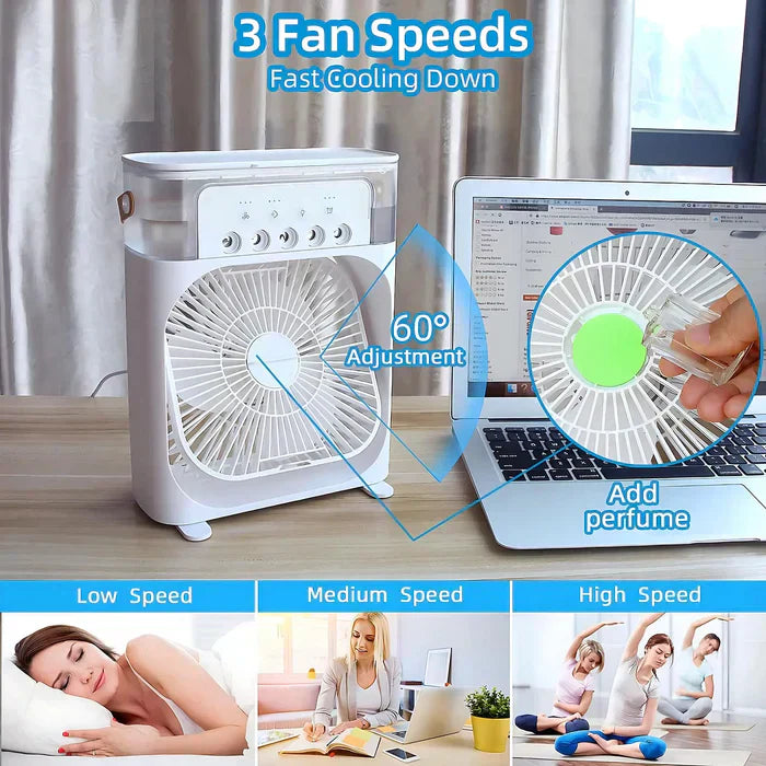 Portable 3-in-1 Fan | Air Cooler Humidifier Climate Control