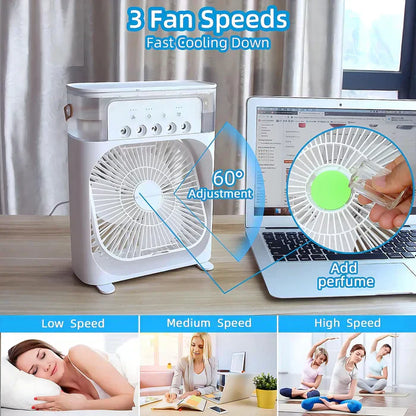 Portable 3-in-1 Fan | Air Cooler Humidifier Climate Control