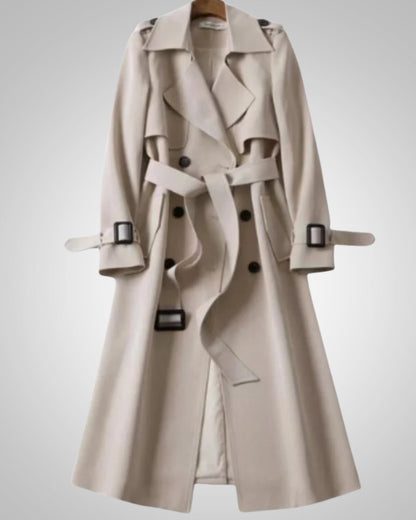 Aurora | Women's Classic Checkered Pattern Trenchcoat