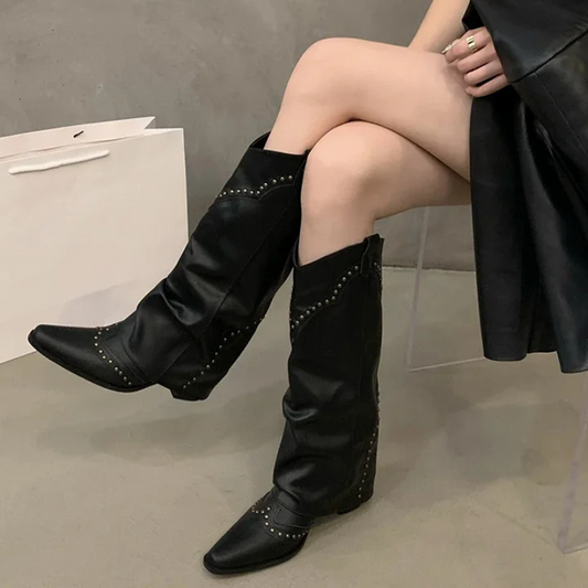 Selah | Women’s Studded Knee High Cowboy Boots