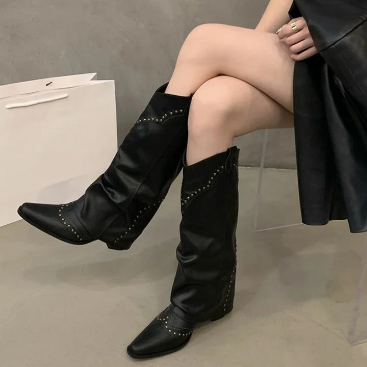 Selah | Women’s Studded Knee High Cowboy Boots