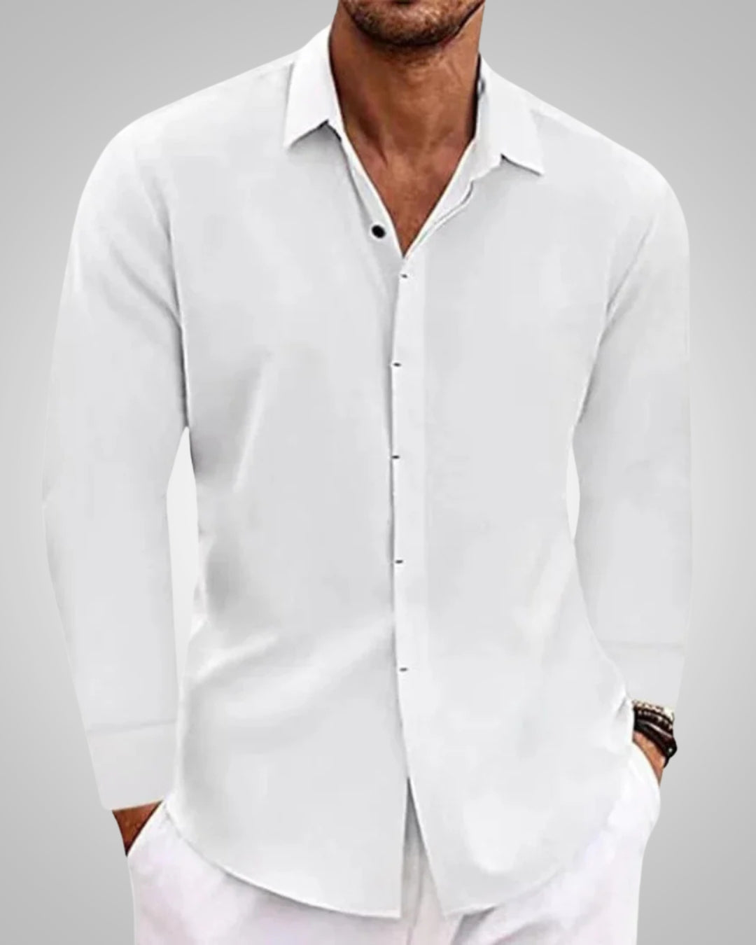 Hugh | Men's Summer Relaxed Fit Longsleeve Shirt