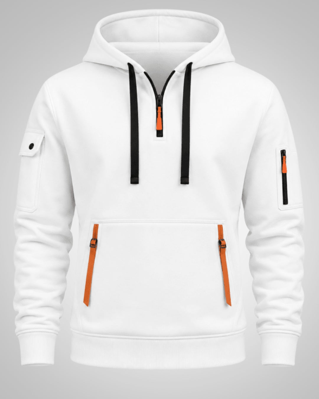 Ronan | Men's Casual Drawstring Half-Zip Hoodie