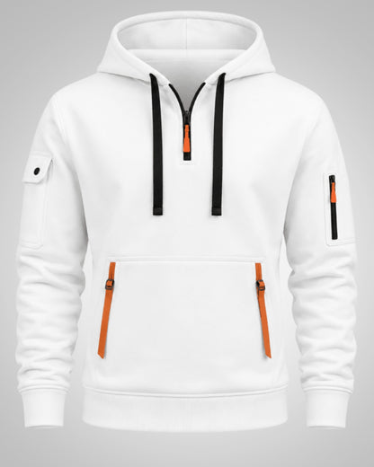 Ronan | Men's Casual Drawstring Half-Zip Hoodie