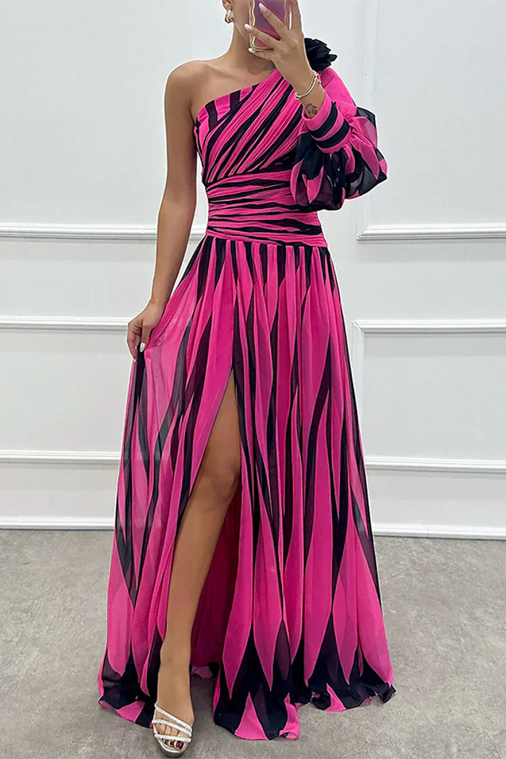 Ainsley | Women’s One-Shoulder Side Slit Dress