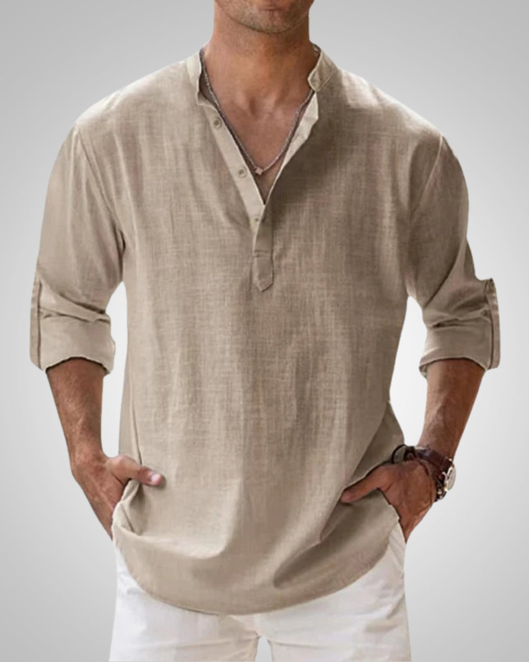 Kevin | Men's Lightweight Casual Henley Shirt