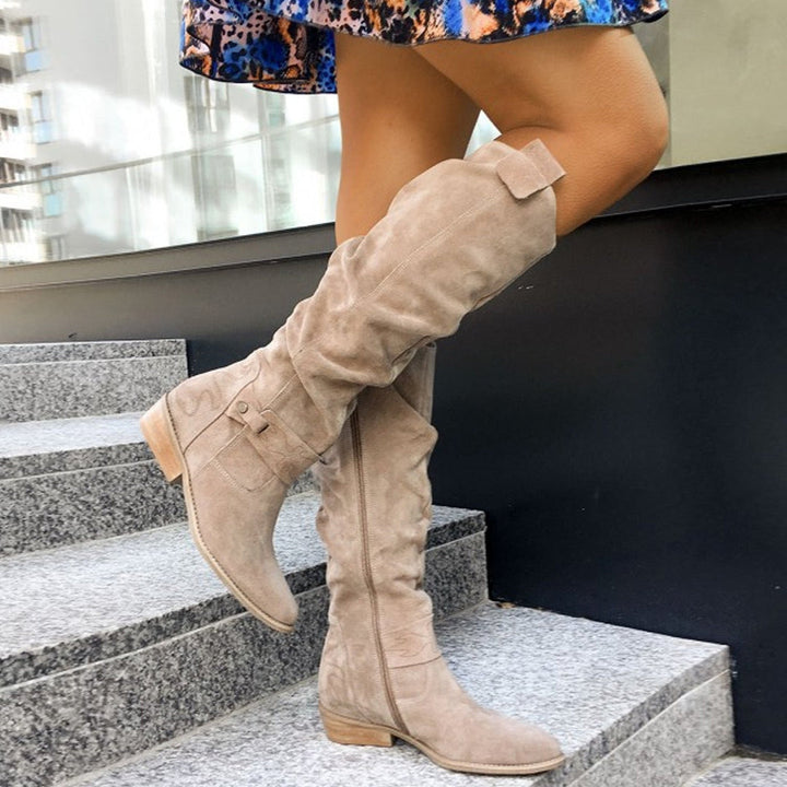 Jovie | Women’s Low Heel Knee High Cowboy Boots