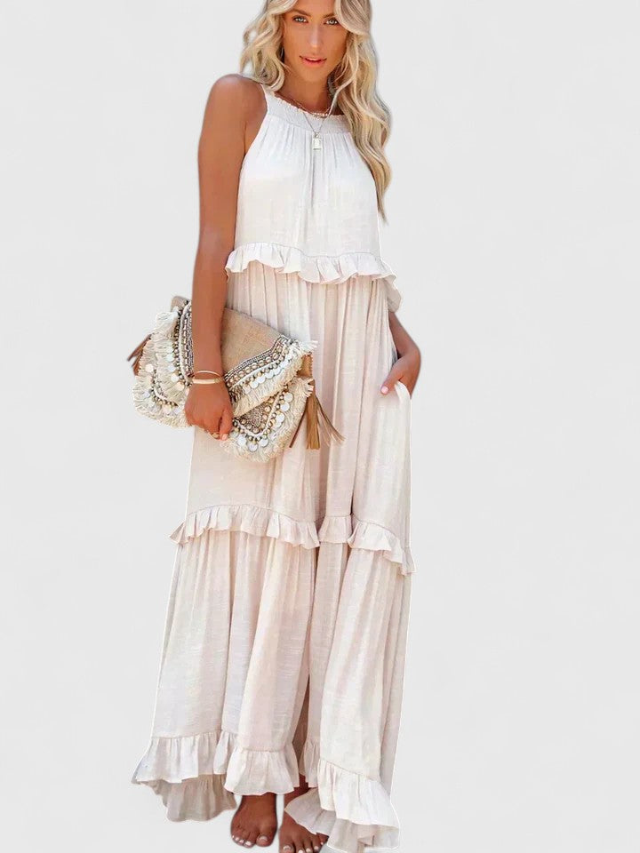 Amelie | Women's Elegant Draped Maxi Dress