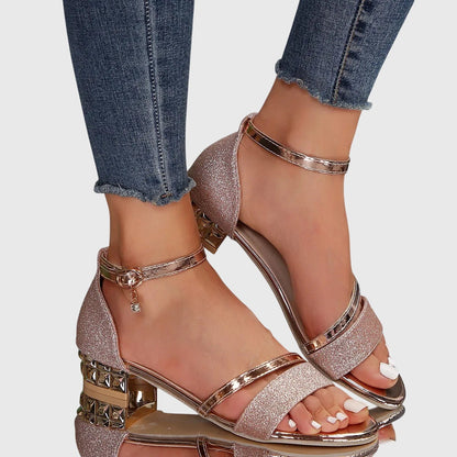 Rachel | Women's Strappy Low Heeled Sandals
