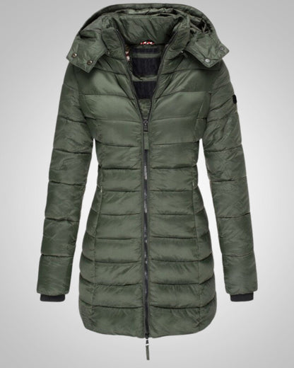 Freya | Women's Long Hooded Down Winter Jacket