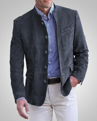 Cian | Men's Classic Suede Blazer Jacket