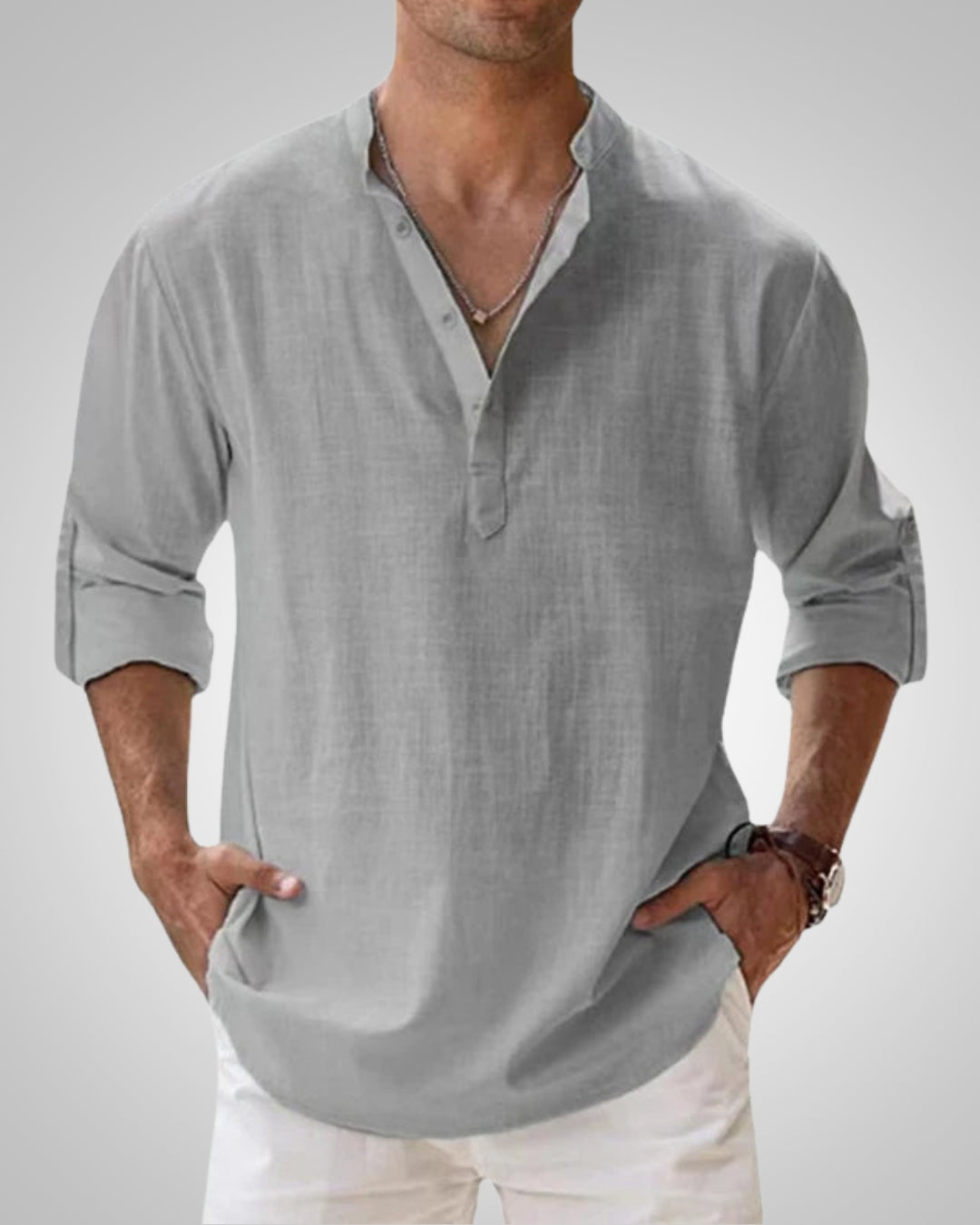 Kevin | Men's Lightweight Casual Henley Shirt